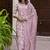 Onion-pink embroidered cotton salwar suit