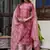 Peach embroidered cotton salwar suit