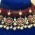 Gold plated kundan red stones necklace set