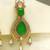Gold plated kundan green stones necklace set