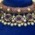 Gold plated purple stones beaded choker set