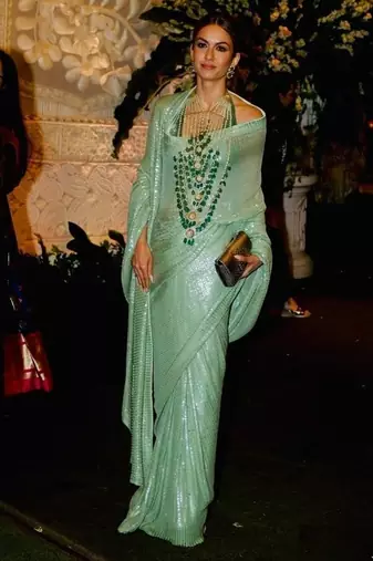 Bollywood designer heavy sequin work saree with bangalory silk blouse(bollywood replica)