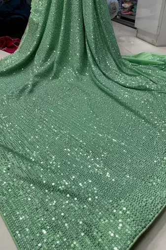 Bollywood sequin work saree with bangalory silk blend blouse(bollywood replica)