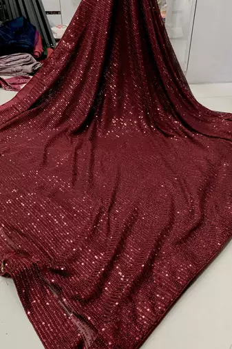 Bollywood sequin work saree with bangalory silk blend blouse(bollywood replica)