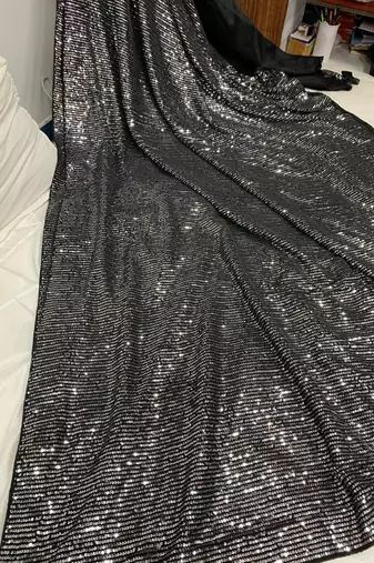 Bollywood sequin work saree with bangalory silk blend blouse(bollywood replica)
