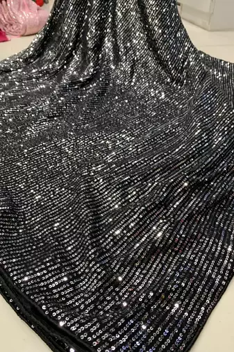 Bollywood sequin work saree with bangalory silk blend blouse(bollywood replica)