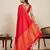 Red banarasi silk saree zari woven wedding traditional with blouse elegant party wear