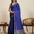 Navy blue banarasi silk saree zari woven wedding traditional with blouse elegant party wear