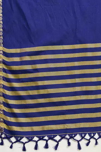 Navy blue banarasi silk saree zari woven wedding traditional with blouse elegant party wear