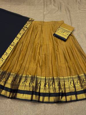 Yellow Cotton Lehenga Choli 4