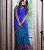 Firoji Color Kanchi Cotton South Indian Functional Wear Lehenga Choli