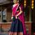 Blue Color Kanchi Cotton South Indian Functional Wear Lehenga Choli