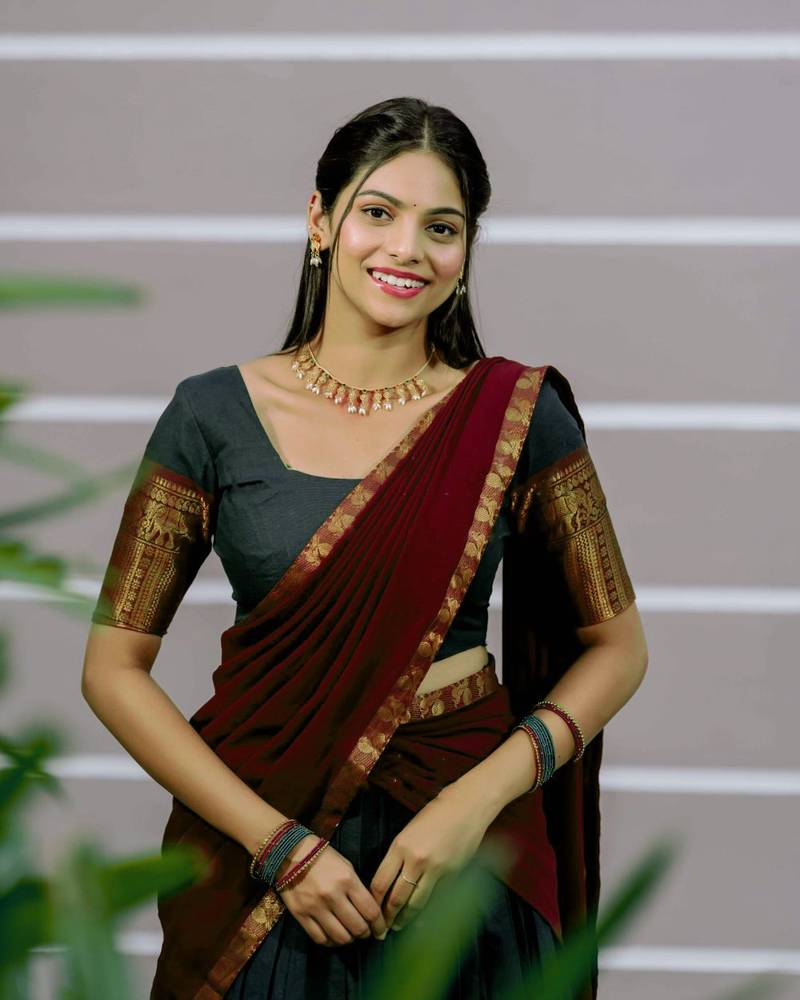 Morepich Color Kanchi Cotton South Indian Functional Wear Lehenga Choli