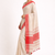 Red woven cotton silk saree with blouse piece