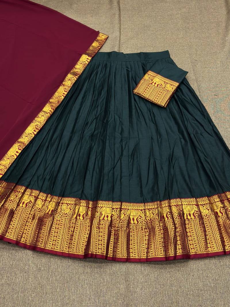 Morepich Color Kanchi Cotton South Indian Functional Wear Lehenga Choli