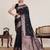 Black jacquard zari woven saree wedding designer heavy border with blouse ethnic party wear