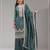 Teal color gold crush party wear salwar suit