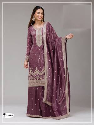 Onion color gold crush party wear salwar suit 1