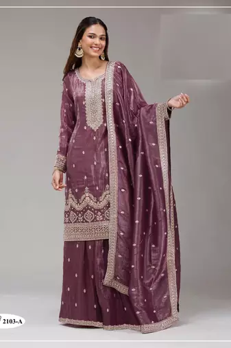 Onion color gold crush party wear salwar suit