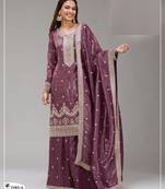 Onion color gold crush party wear salwar suit