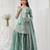 Turquoise color gold crush party wear salwar suit