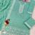 Turquoise color gold crush party wear salwar suit