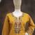 Yellow color roman silk heavy embroidery work wedding wear plazo set