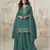 Teal color roman silk heavy embroidery work wedding wear plazo set