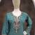 Teal color roman silk heavy embroidery work wedding wear plazo set