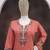 Orange color roman silk heavy embroidery work wedding wear plazo set