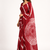 Maroon printed art silk saree with blouse piece