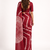 Maroon printed art silk saree with blouse piece