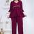 purple rayon kurti set with solid lace design