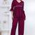 purple rayon kurti set with solid lace design