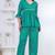 green rayon ethnic kurti set with plain design