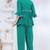 green rayon ethnic kurti set with plain design