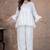 off white rayon stitched kurti set with lace