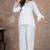 off white rayon stitched kurti set with lace