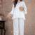 off white rayon stitched kurti set with lace
