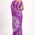 Purple printed art silk saree with blouse piece