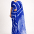 Royal blue printed art silk saree with blouse piece