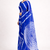 Royal blue printed art silk saree with blouse piece