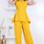 yellow rayon lace work anarkali co-ord set for women
