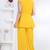 yellow rayon lace work anarkali co-ord set for women
