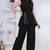 black rayon lace work anarkali co-ord set for women
