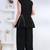 black rayon lace work anarkali co-ord set for women
