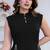 black rayon lace work anarkali co-ord set for women