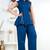 blue rayon lace work anarkali co-ord set for women