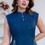 blue rayon lace work anarkali co-ord set for women