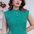 green rayon lace work anarkali co-ord set for women